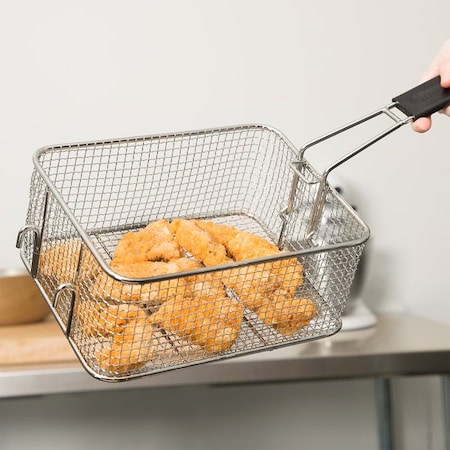 9 1/2in X 7 1/4in X 4in Fryer Basket With Front Hook
